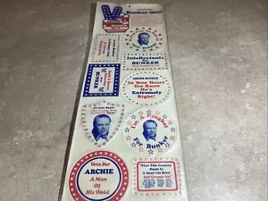 Vintage 1972 Archie Bunker for President Sticker Set sealed package Bunker-isms - Picture 1 of 5