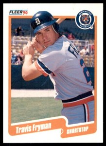 1990 Fleer Update Travis Fryman Rookie Detroit Tigers #U-96