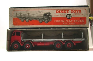 Camion 8 ruote Dinky Toys 505 Foden con catene ottimo. 2° tipo SCATOLA - Foto 1 di 10