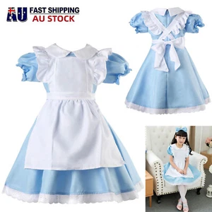 Alice in Wonderland Girls Costume 5 Sizes Book Week Fancy Party Dress Kids Child - Picture 1 of 13