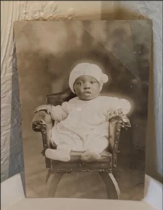 Antique African American Black And White baby photograph - Picture 1 of 6