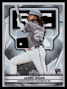 2025 Topps Chrome Black 123 James Wood Nationals RC Design Variation SP - Picture 1 of 2