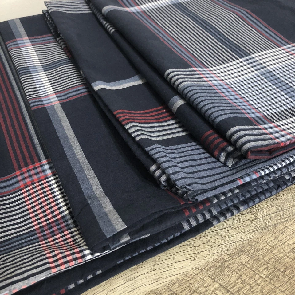 Juego de 4 fundas de almohada IKEA Plaid Ransby Blue Euro Foto 1 de 4