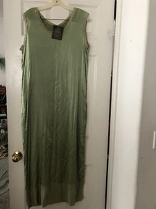 URU Kristine St. Rrik Seide Maxi grün Schlupfkleid Größe S nicht mehr produziert neu mit Etikett alter Lagerbestand - Bild 1 von 8