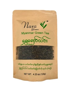 Nara Green Myanmar Green Tea Organic Loose Tea Leaf from Burma Burmese 120g - Picture 1 of 3
