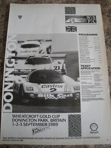 DONINGTON WHEATCROFT GOLD CUP DONINGTON PARK BRITAIN SEP 2002 ADVERT A4 FILE 48 - Picture 1 of 1