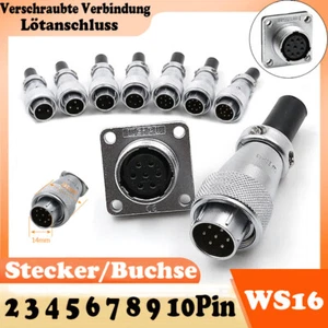 WS16 Weipu Aviation Stecker Buchse 2 3 4 5 7 9 10 Polig Kabelanschluss - Picture 1 of 29
