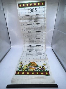 Vintage 1985 Stanley Home Products Advertising Calendar Dish Towel - Picture 1 of 5