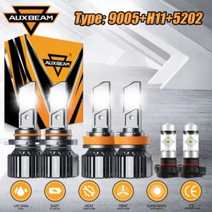 For 2007-2014 Chevy Suburban Tahoe 6x AUXBEAM LED Headlight+Fog Light Bulbs Set - Picture 1 of 12