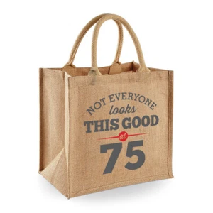 75 Cumpleaños Regalo Mujeres Damas Bolso de Compras Regalo Bolso de Mano Idea de Guarda 75 - Imagen 1 de 6