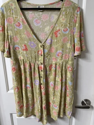 Nuevo con etiquetas Mameluco Floral Billabong Para Mujer Talla S Verde Lindo Verano Primavera Otoño Playa Foto 1 de 4