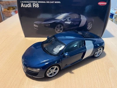 Audi R8 4.2 V8 Blue Metallic 2007 1/18 Kyosho 091213BL - Immagine 1 di 4