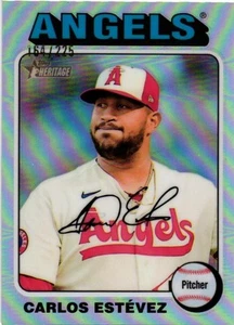 2024 Topps Heritage Chrome Silver Refractor Carlos Estevez (#498) /225 - Bild 1 von 2