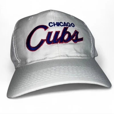 Vintage Sport Specialties Chicago Cubs Script Hat Adult White MLB Baseball Hat - Image 1 of 4