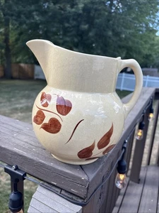 Watt Pottery Autumn Foliage 17 PITCHER USA Vintage Leaves - Picture 1 of 13