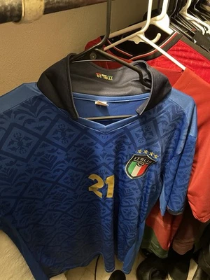 italy 2020 home jersey xl short sleeve shirts number 21 - Image 1 of 4