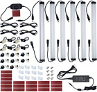 Connecteurs d'éclairage Litever DEL sous comptoir plug-in, 6 pièces 12" barres lumineuses par...