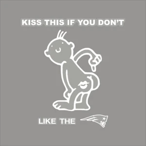 Calcomanía de vinilo para ventana de pared Kiss this if You Do Not Like the Patriots NFL - Imagen 1 de 5