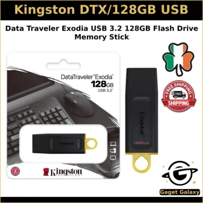 Kingston DataTraveler Exodia 128GB USB 3.2 Flash Drive Pen Drive DTX/128GB Stick