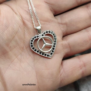Mercedes Halskette "Love Edition" 925 massiv Silber Herzform Damen Schmuck - Bild 1 von 5