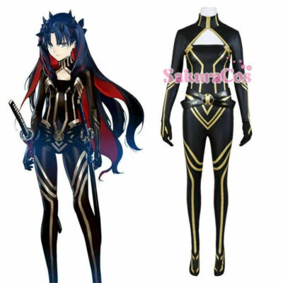  Fate Grand Order FGO Tohsaka Rin 战斗套装性感连身裤 Cosume — 第 1/4 张图片