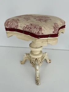 1890s A. Merriam Antique Piano Vanity Stool With Cast Iron Claw Feet GOOD COND - Picture 1 of 6