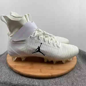 Nike Jordan Alpha Menace Elite 2 Flyknit White Football Cleats Sz 13 CV1664-103 - Picture 1 of 11