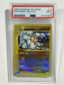 2003 Pokemon Skyridge - Machamp Rev.Foil #16 PSA 9 MINT - Picture 1 of 2