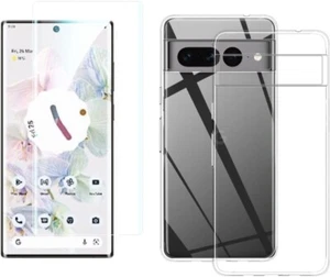 Pour GOOGLE PIXEL 7 PRO VERRE TREMPÉ + COQUE TRANSPARENT TPU PROTECTION INTEGRAL - Photo 1 sur 11