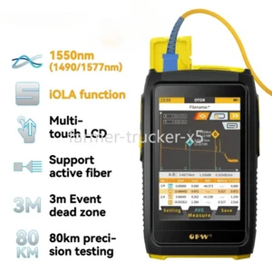 OTDR Fibra Attiva Live Test 1550nm 20dB Fibra Ottica Riflettometro Touch Screen - Foto 1 di 8