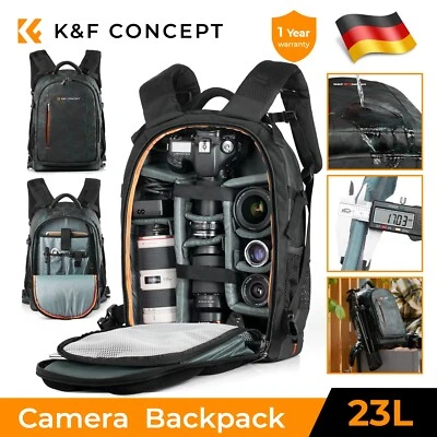 K&F Concept 23L Kamera Foto Rucksack Tasche für Kamera + Zubehör Regenschutz NEU - Bild 1 von 4
