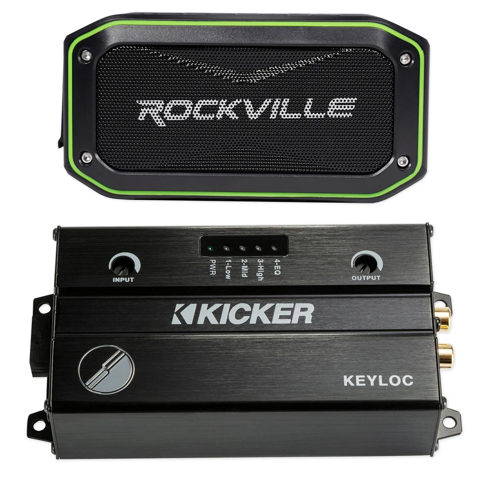 KICKER KEYLOC DSP Smart Powered Line-Out Converter 47KEYLOC+Bluetooth Speaker - Image 1 of 4