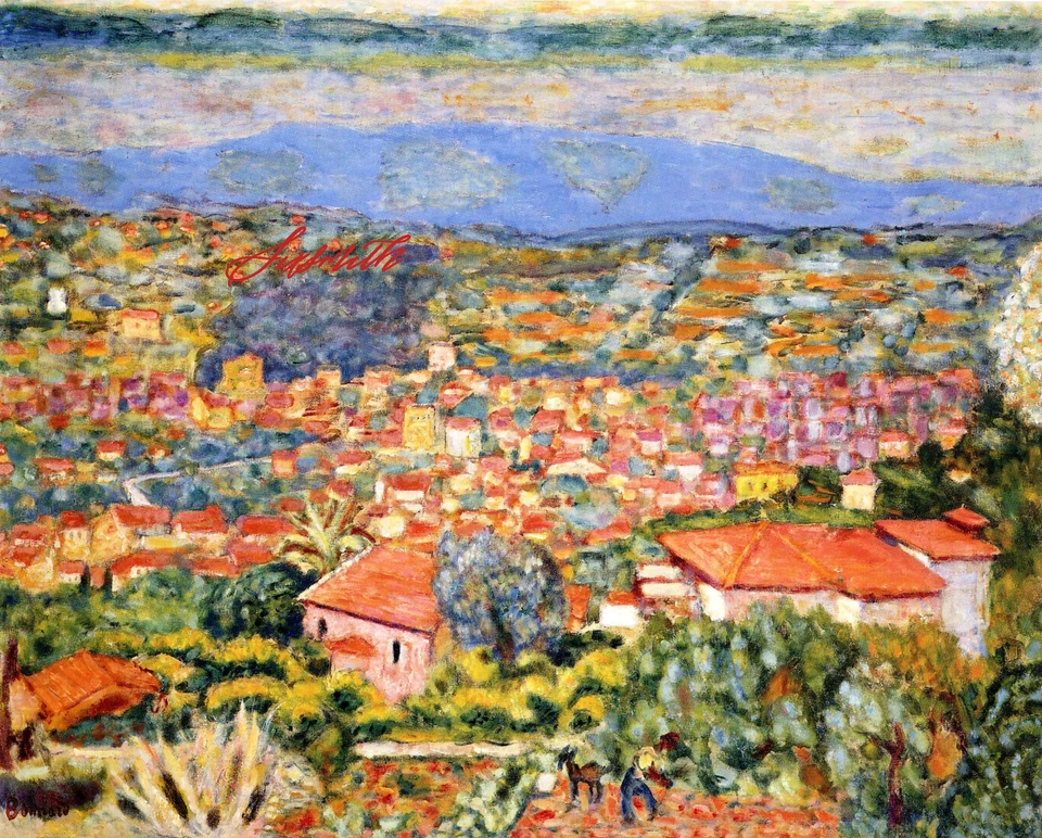 VISTA DE LE CANNET, TECHOS Por Pierre Bonnard Bellas Artes 8" x 10" Giclee Foto 1 de 1
