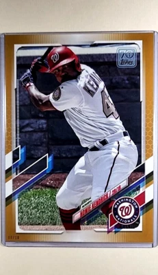 2021 Topps 70 Gold 5x7 7x5 Jumbo 202 Howie Kendrick /10 SSP Washington Nationals - Image 1 of 2