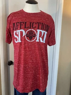 Affliction Sport T Shirt Mens Medium M Short Sleeve Graphic Red Wash - Image 1 of 4
