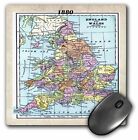 3dRose 1880 Map Of England and Wales MousePad
