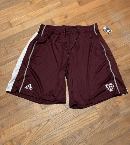 Adidas Men’s Texas Aggies Basketball Shorts Sz. Large NEW BUZZ Cover