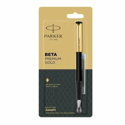 Pluma Estilográfica Gold Parker Beta Premium Foto 1 de 3
