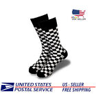 Fashion Mens novelty Socks Checker board checkered Skateboard Socks - 1 Pair