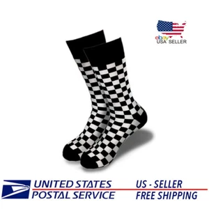 Mode Herren Neuheit Socken Schachbrett kariert Skateboard Socken - 1 Paar - Bild 1 von 21