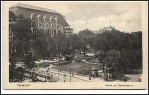 Düsseldorf NRW Postkarte ~1920/30 Partie am Corneliusplatz mit Tram Straßenbahn - Bild 1 von 1