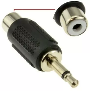 ADAPTADOR ADAPTADOR ADAPTADOR ENCHUFE ADAPTADOR ENCHUFE ADAPTADOR RCA PHONO HEMBRA A 3.5MM MONO JACK MACHO - Imagen 1 de 4