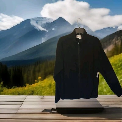 Chaqueta polar ligera Highland Originals para hombre negra con cremallera completa talla L  Foto 1 de 4