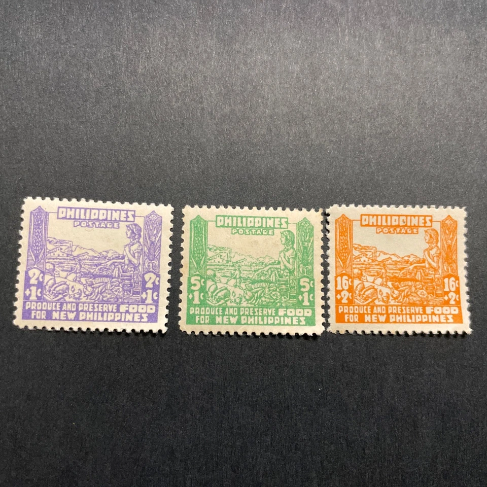 1942 Японская оккупация Филиппины Красный Крест фонд (полный комплект 3 MNH/VF-XF) - Изображение 1 из 4