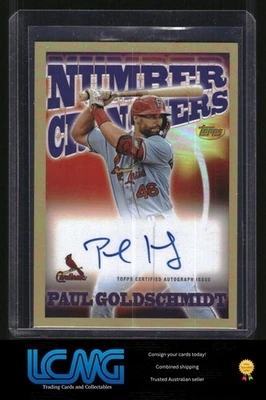 2023 Topps Archives #97SB-PG Paul Goldschmidt Season’s Best Auto Gold #/50 G4J - Image 1 of 2