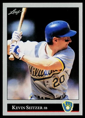 1992 Leaf #399 Kevin Seitzer Milwaukee Brewers - Image 1 of 2