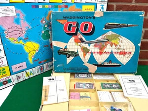 Vintage Waddingtons GO The International Travel Game 1961 Edition 100% Complete - Picture 1 of 7