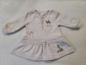 Abito Polo Vintage Ralph Lauren 6 Mesi Bambino 100% Cotone Colore Panna Ecc. Condizioni - Foto 1 di 8