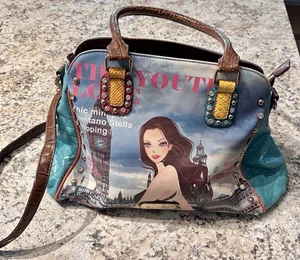 Brentano Handtasche/Handtasche Kunstleder; London Motiv; kaum benutzt, super Zustand - Bild 1 von 7