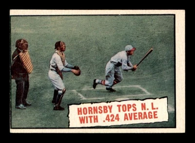 1961 Topps #404 Rogers Hornsby .424 EX X3496422 Foto 1 de 3